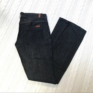 7 For All Mankind dark wash straight leg jeans